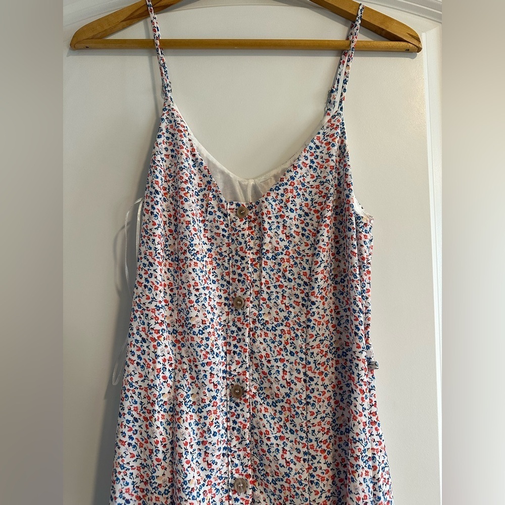Sienna Sky Floral Spaghetti Strap Button Up Midi Dress - Picture 3 of 6